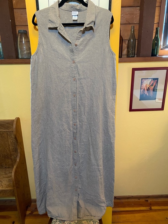 Eileen Fisher Dresses & Skirts - Eileen Fisher Linen Button Down Maxi Dress